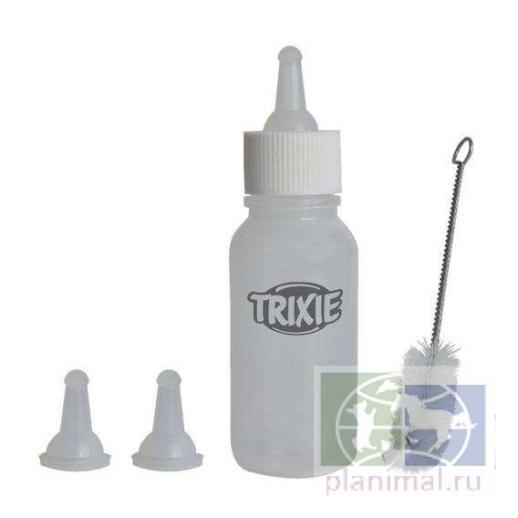 Trixie: Набор для кормления: 1 бутылочка 57 мл, 3 соски, ершик для мытья, арт. 4193