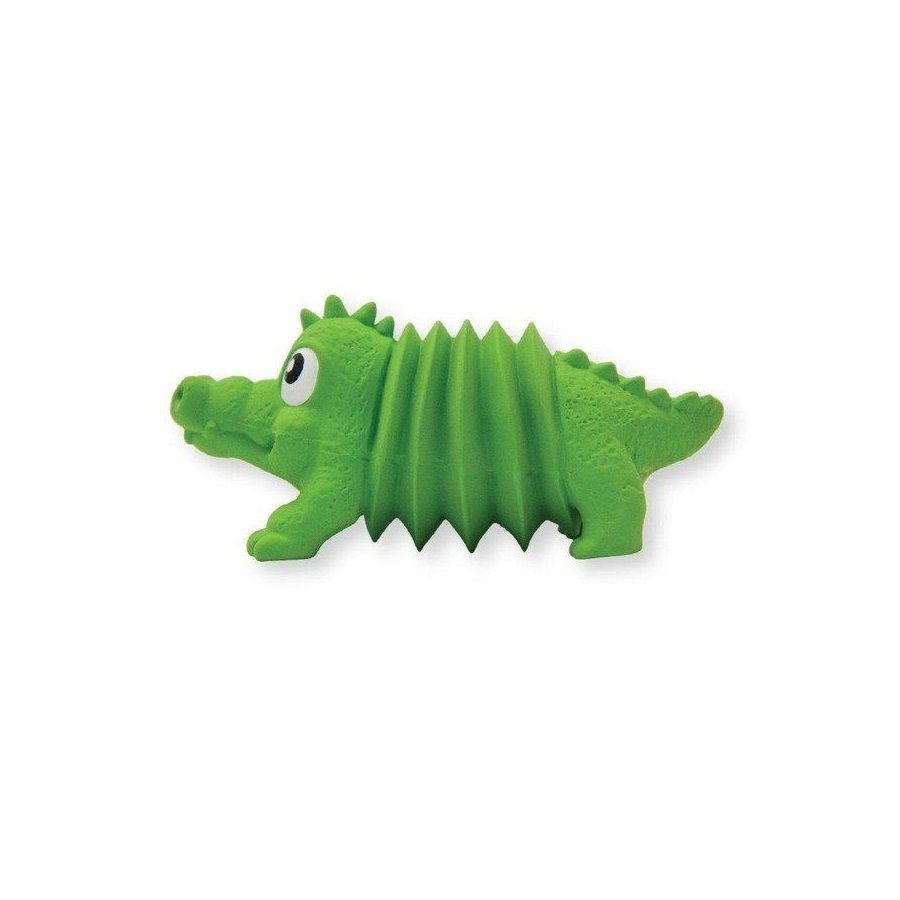 OutwardHound: Accordionz "Крокодил" латекс с пищалкой, игрушка для собак, 15 см