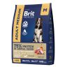 Brit: Premium Dog Adult Medium, Сухой корм с индейкой и телятиной, для собак средних пород, 10-25 кг, 3 кг