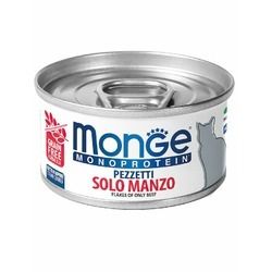 Monge: Cat Monoprotein, мясные хлопья для кошек, из мяса говядины, 80г