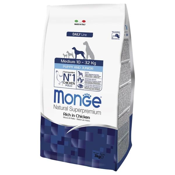 Monge: Dog Medium, корм для щенков средних пород, 3 кг