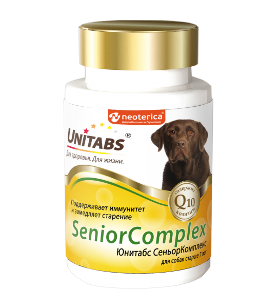 Unitabs: SeniorComplex для собак старше 7 лет, 100 табл.