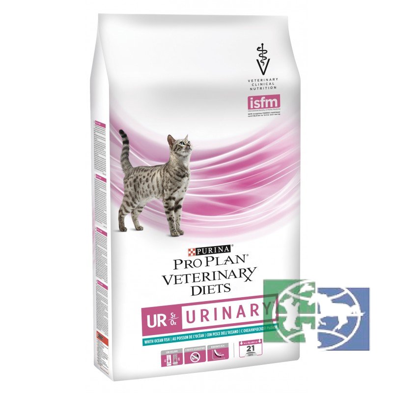 Сухой корм Purina Pro Plan Veterinary Diets UR Urinary для кошек с болезнями нижних отделов мочевыводящих путей, океаническая рыба, пакет, 1,5 кг
