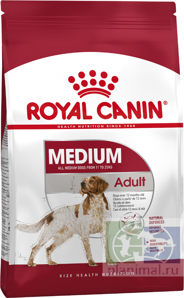 RC MEDIUM ADULT корм для взрослых собак средних размеров (весом от 10 до 25 кг) в возрасте от 12 месяцев до 7 лет, 15 кг