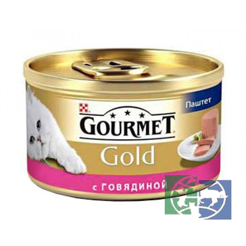 Консервы для кошек Purina Gourmet Gold, говядина, банка, 85 гр.