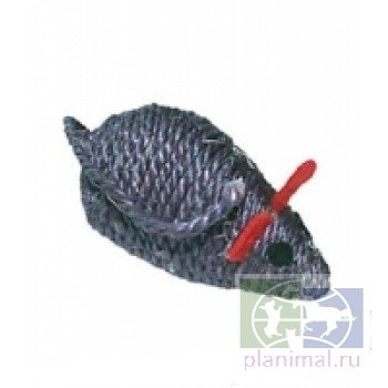 Игрушка для кошки "Черная мышь с мятой", сизаль, 9.5 х 5 х 5 см, арт. ТМ-2042