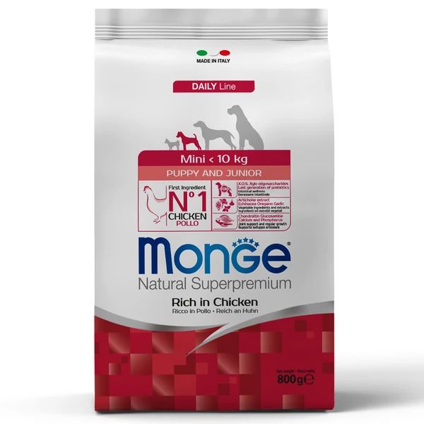 Monge: Dog Mini, корм для щенков мелких пород, 800 гр.