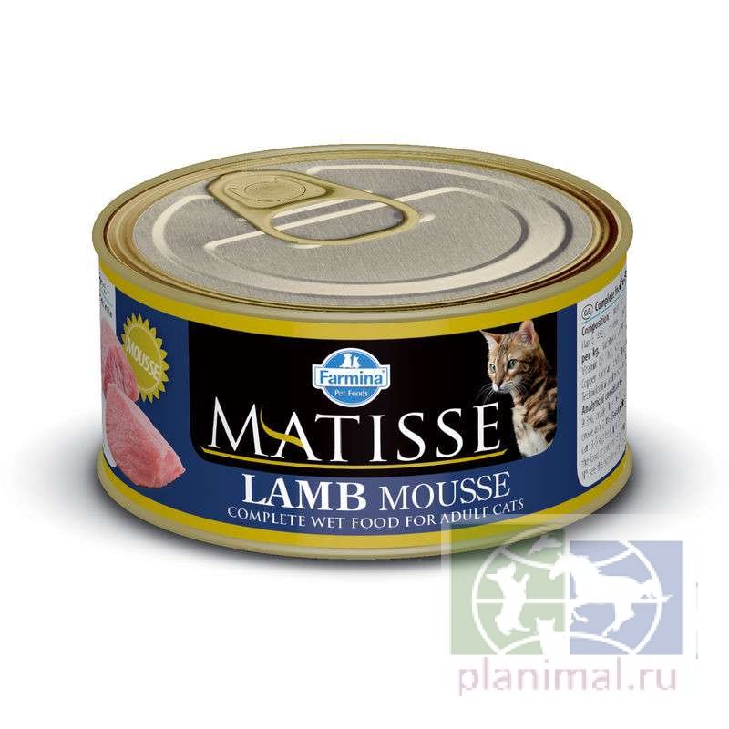 Корм влажный Matisse Mousse Lamb, мусс с ягненком для взрослых кошек, 85 гр.