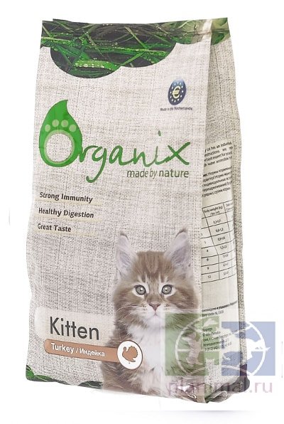 Organix корм для котят с индейкой Kitten Turkey, 12 кг