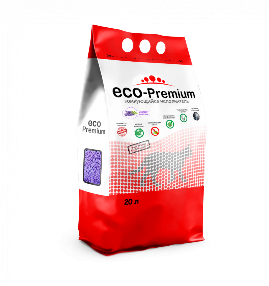 ECO Premium Лаванда наполнитель древесный  7,6 кг 20 л