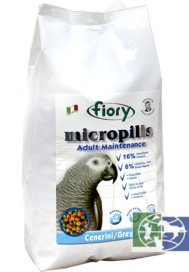 FIORY корм для серых африканских попугаев Micropills Grey Parrots 1,4 кг