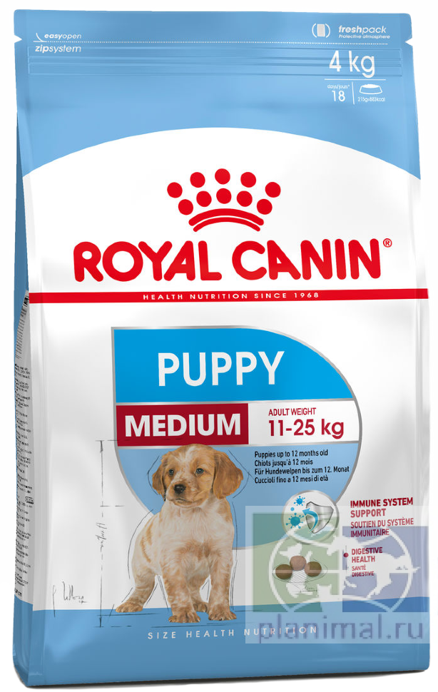 RC Medium Puppy корм для щенков собак средних размеров (весом от 10 до 25 кг) в возрасте от 2 месяцев до 12 месяцев, 14 кг