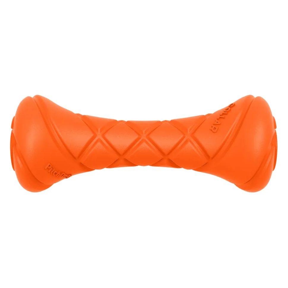 PitchDog: Игровая гантель для апортировки, длина 19 см, диаметр 7 см, оранжевая, для собак