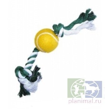 Игрушка для собак "Мяч на веревке", хлопок, арт. R0057