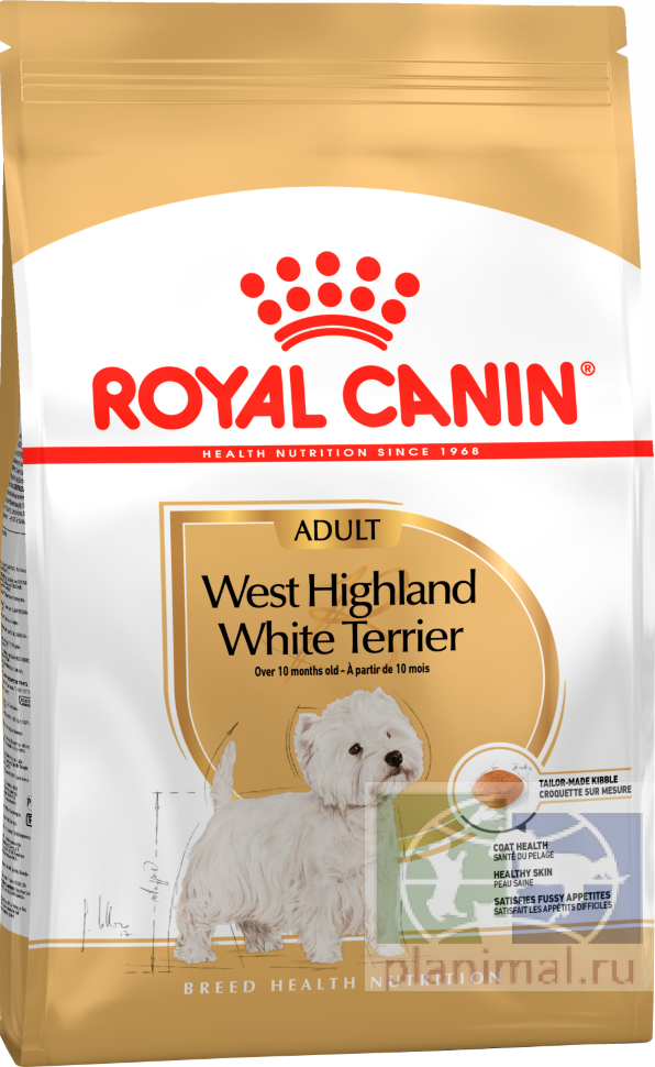 RC West Highland White Terrier Adult Корм для собак породы Вест-хайленд-уайт-терьер от 10 месяцев, 3 кг