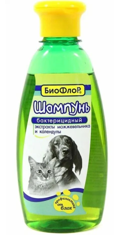 Биофлор: Бактерицидный антипаразитарный шампунь, для кошек и собак, 245 мл
