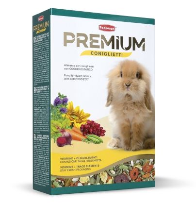 Padovan Premium coniglietti для кроликов и молодняка с кокцидиостатиком, 0,5 кг