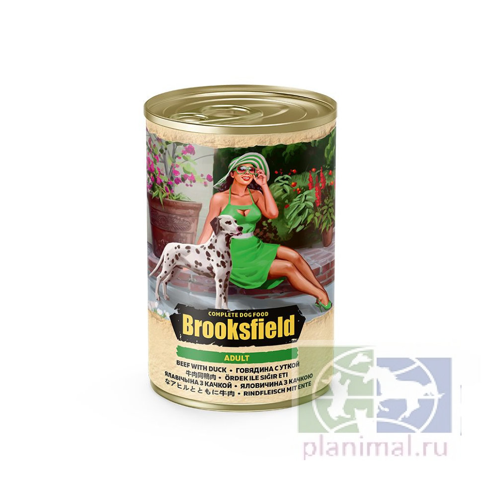 Brooksfield Adult Dog All Breed для взрослых собак всех пород с говядиной, уткой и рисом 400 гр.