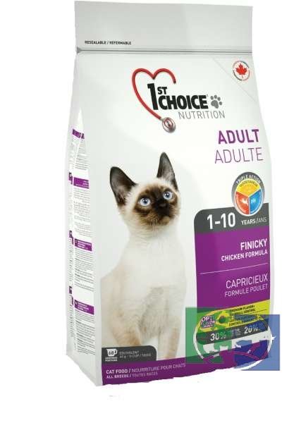 1st Choice Finicky сухой корм для привередливых взрослых кошек (с цыпленком), 5,44 кг