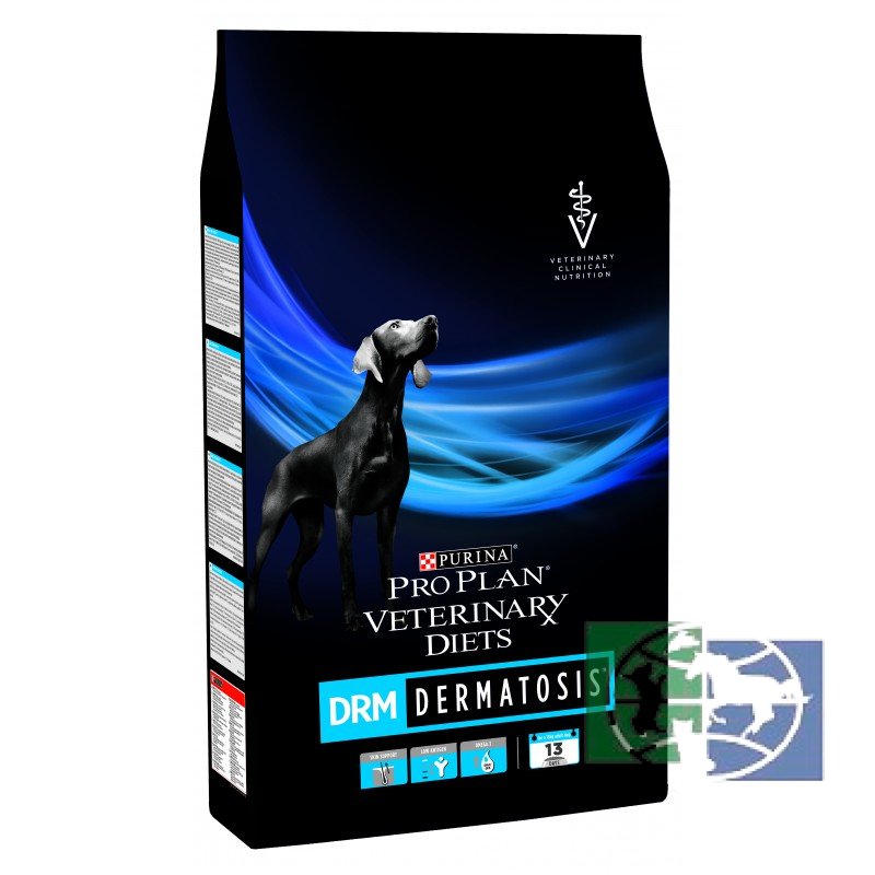Сухой корм Purina Pro Plan Veterinary Diets DRM для собак всех пород при дерматозах, пакет, 12 кг
