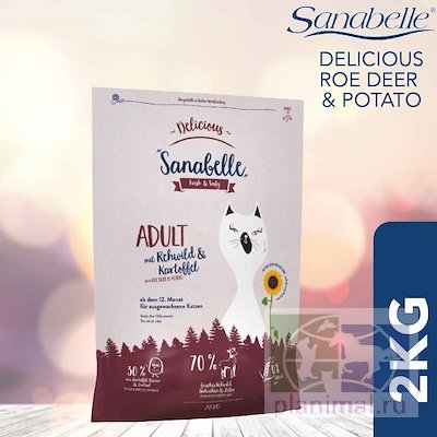 Sanabelle Delicious Adult с косулей и картофелем сухой корм для кошек 2 кг