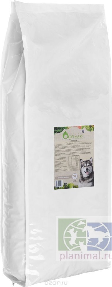 Organix корм для собак с ягненком  и рисом Adult Dog Lamb, 18 кг
