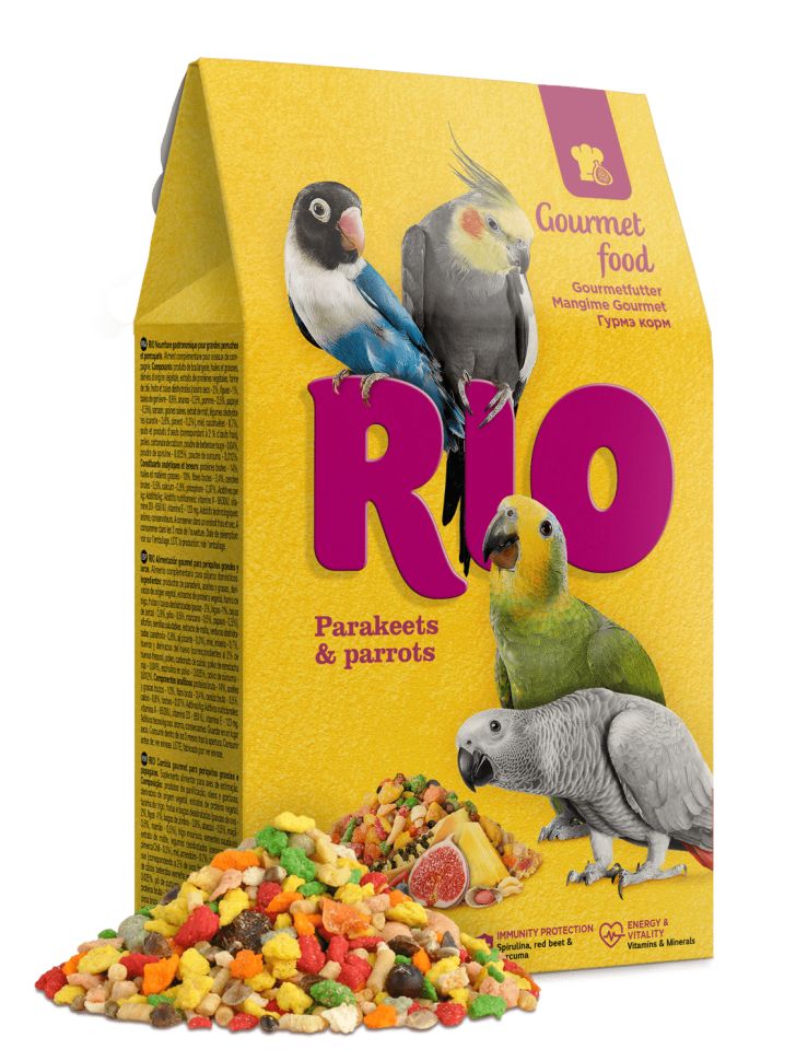 RIO: Гурмэ корм, для средних и крупных попугаев, 250 гр.