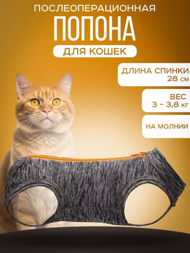 VitaVet: Попона на молнии, для кошек 3 - 3,8 кг, размер № 3