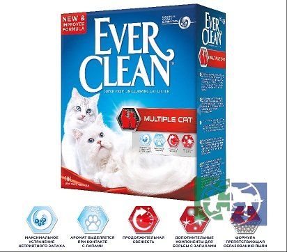 Ever Clean Multiple Cat - комкующийся наполнитель  для нескольких кошек  6 л.