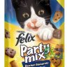 Лакомство для кошек Felix Party Mix "Сырный Микс" со вкусом сыров Чеддер, Гауда и Эдам, 60 гр.