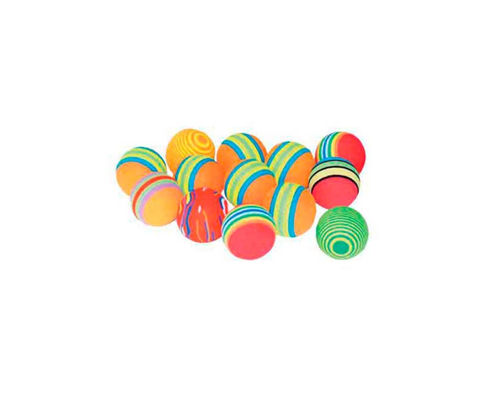 Игрушка "Мяч пробковый радуга" 3.5 см, EVA007-014 20 шт.\пакет, цена за 1 шт