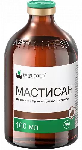 Nitafarm: Мастисан, антимаститное лекарственное средство, для лечения КРС, 100 мл