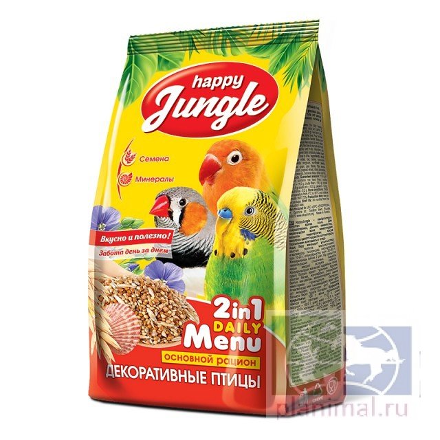 Happy Jungle корм для декоративных птиц, 350 гр.