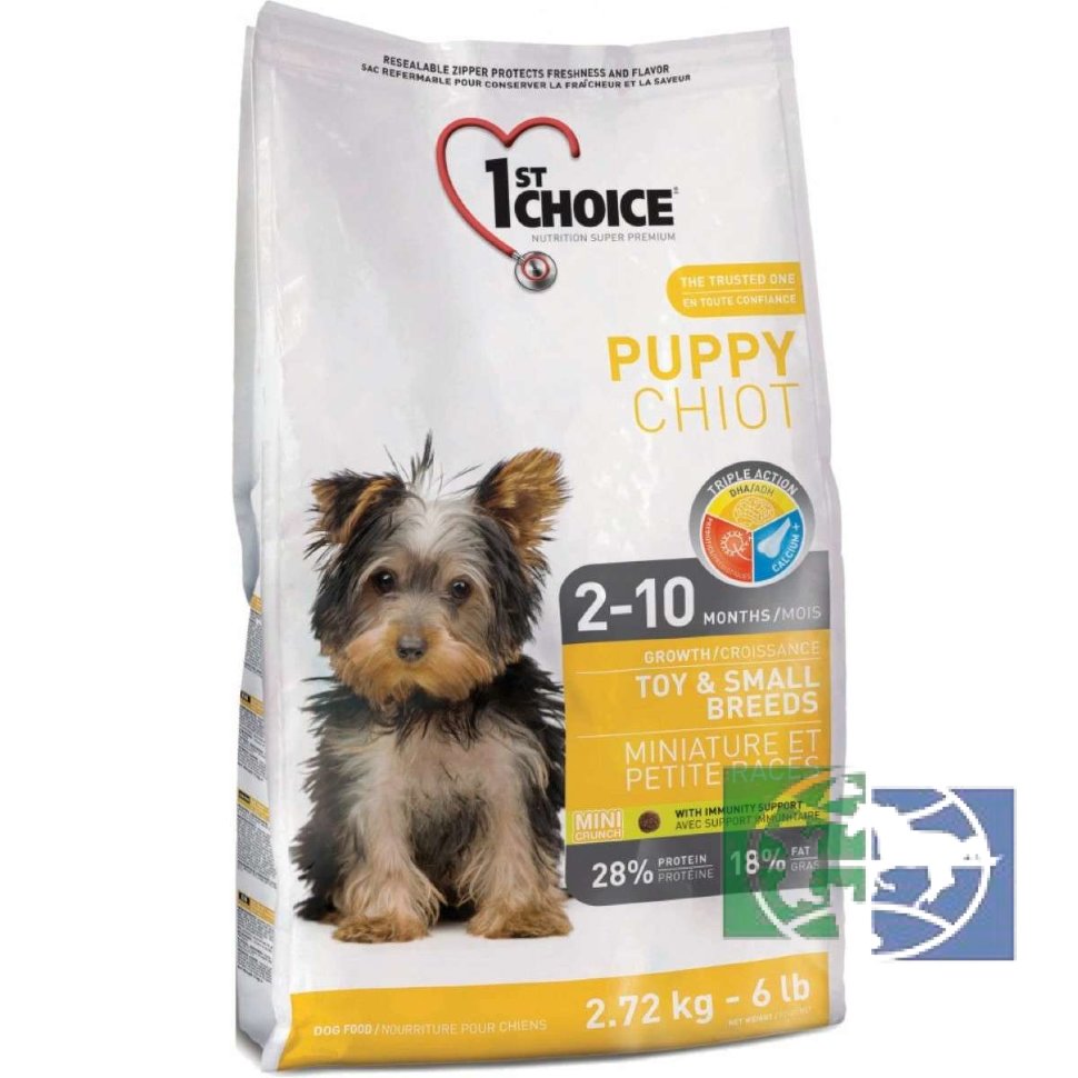 1st Choice Puppy сухой корм корм для щенков миниатюрных и мелких пород (с курицей), 2,72 кг
