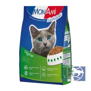 Монами: сухой корм для кошек с курицей, 0,4 кг