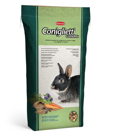 Padovan GRANDMIX coniglietti комплексный основной корм для кроликов, 20 кг