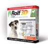 Rolf Club: капли 3D от клещей и блох для собак 4-10 кг капли на холку, 1 мл, 3 тюбик-пипетки