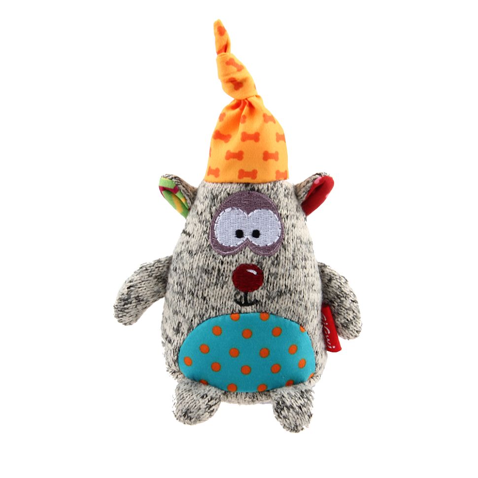 GiGwi Игрушка для собак Медведь с пищалкой 10 см, серия PLUSH FRIENDZ, 75401