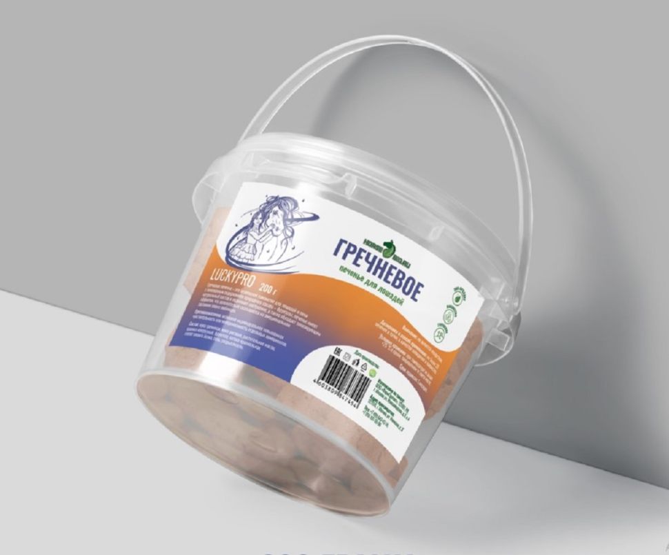 Horse-bio: Печенье Гречневое LuckyPro для лошадей, 200 гр.