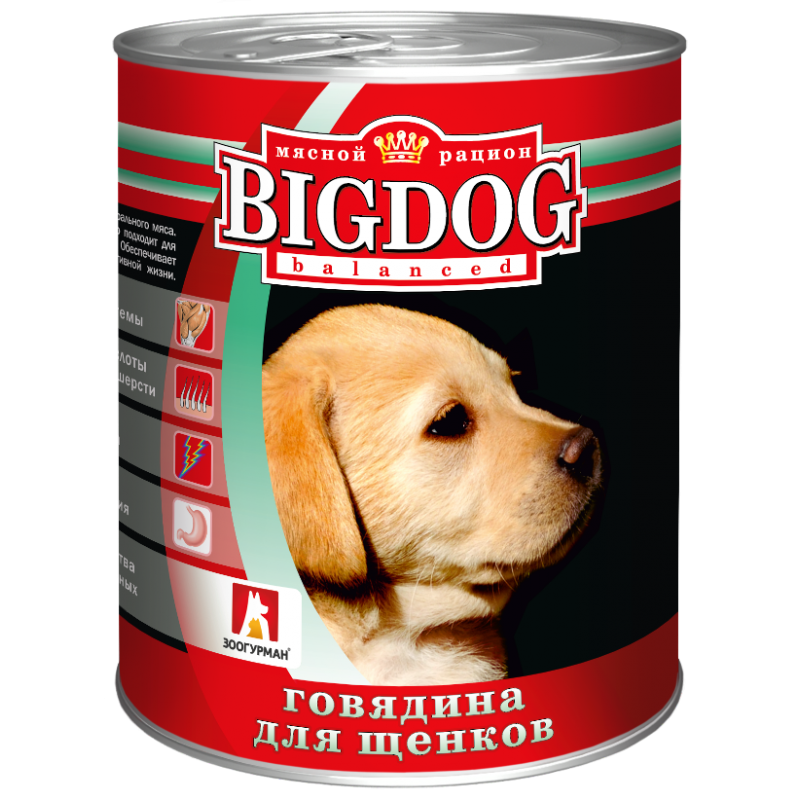 БигДог BigDog Grain line консервы для щенков, 850 гр.