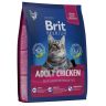 Brit: Premium, Сухой корм с курицей, для взрослых кошек, Cat Adult Chicken, 400 гр.