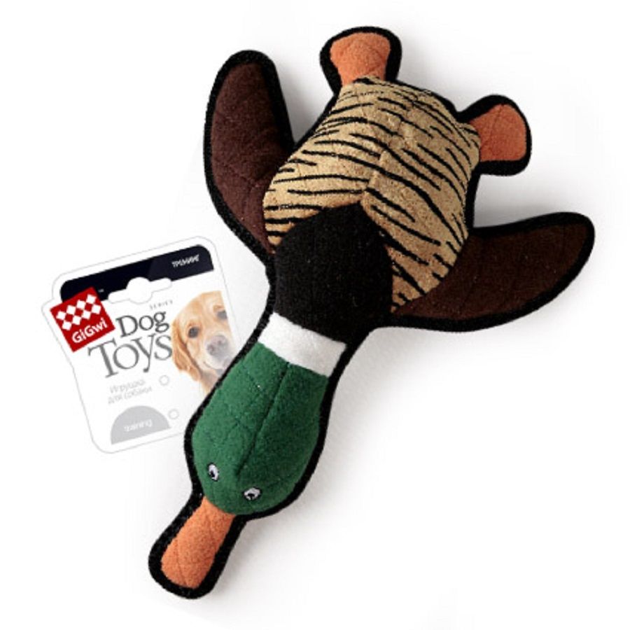 GiGwi: Утка для больших собак с пищалкой, игрушка для собак, серия CATCH & FETCH, 40 см