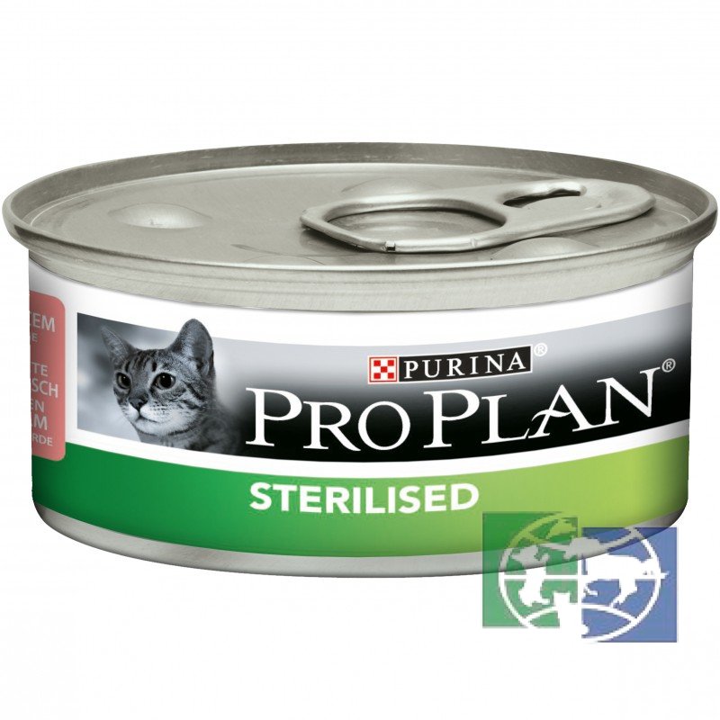 Консервы Purina Pro Plan для стерилизованных кошек и кастрированных котов, паштет с лососем и тунцом, банка, 85 гр.