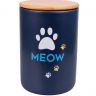 КерамикАрт бокс керамический для хранения корма для кошек MEOW 1900 мл, черный
