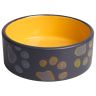 Миска Mr.Kranch керамическая для собак, 420 мл, черная с желтым
