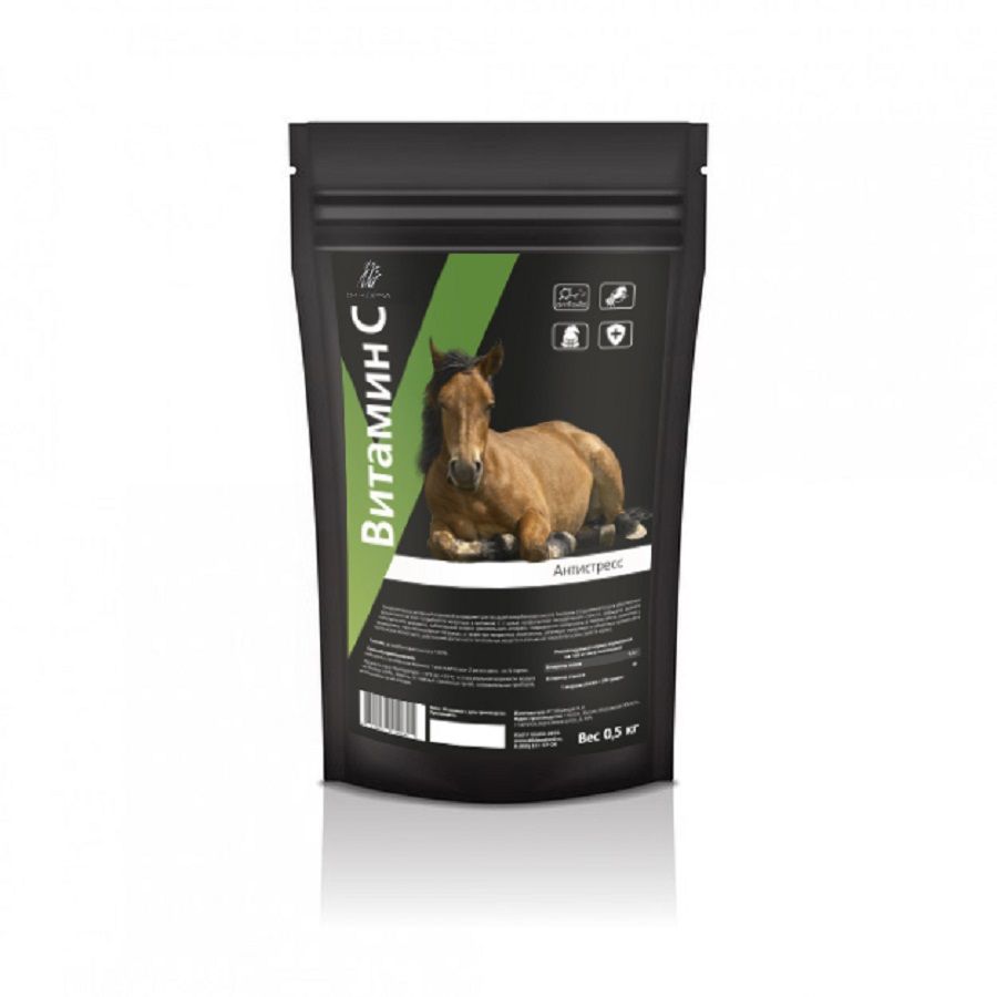 Дикий медведь: Витамин С,  подкормка для лошадей 0,5 кг 