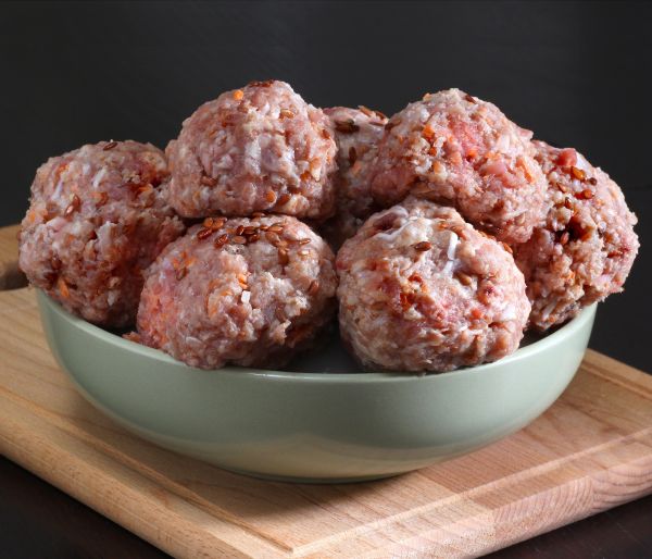 ЕкаПёс: Фрикадельки Диетические: шея индейки, морковь, рис и семя льна, 450 гр