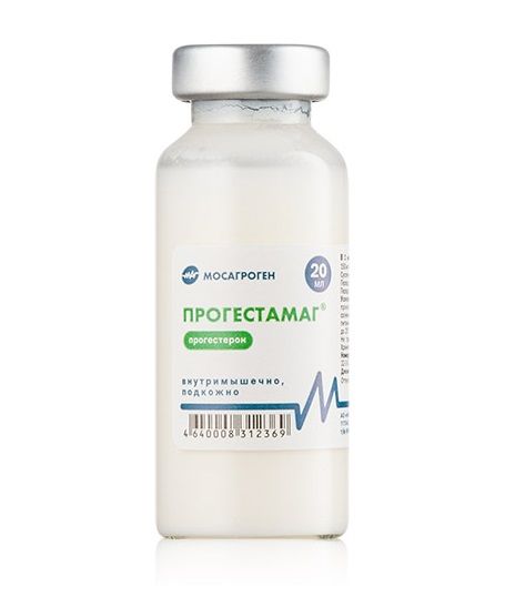 МосАгроГен: Прогестамаг 15%, суспензия для инъекций, прогестерон, 20 мл