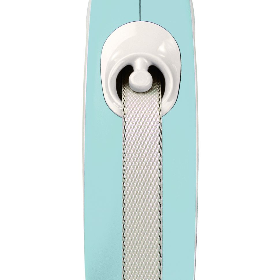 Flexi рулетка NEW LINE Comfort M (до 25 кг) лента 5 м серый/голубой