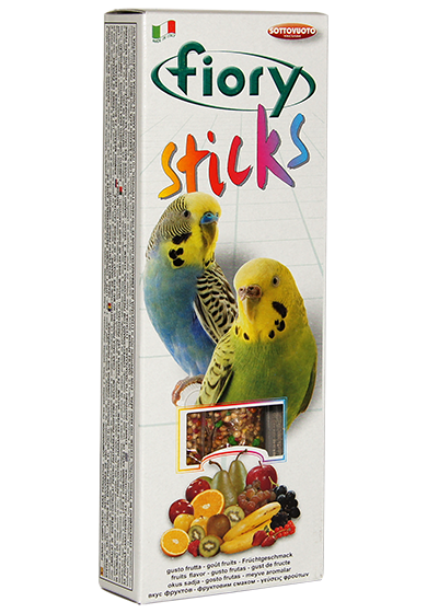 Fiory Sticks лакомство с фруктами для попугаев, вакуум, 2 палочки по 30 гр., 60 гр.